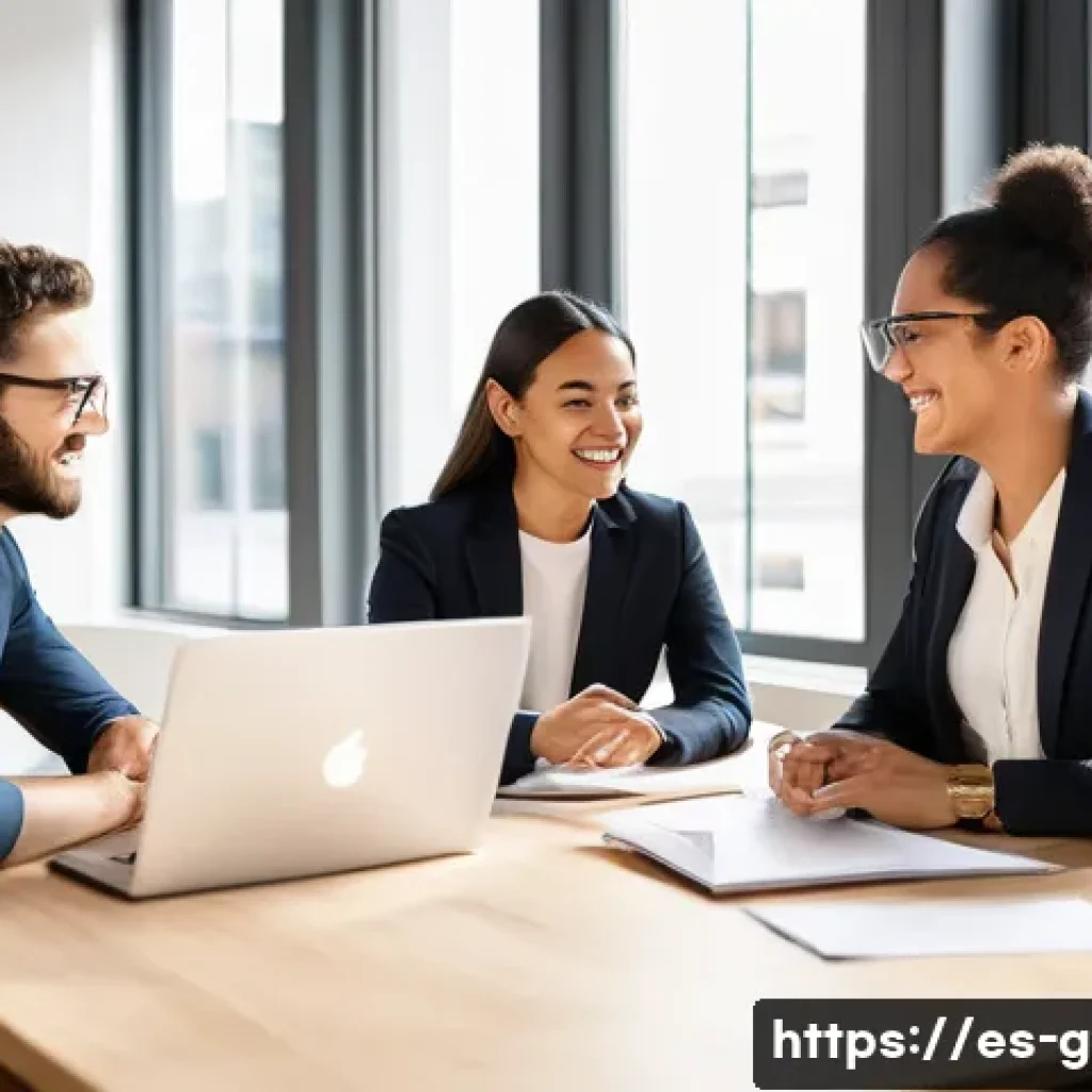 글로벌 비즈니스 자격증 수험생 커뮤니티 - **Prompt:** A diverse group of four professionals, two men and two women of varying ages (25-45) rep...